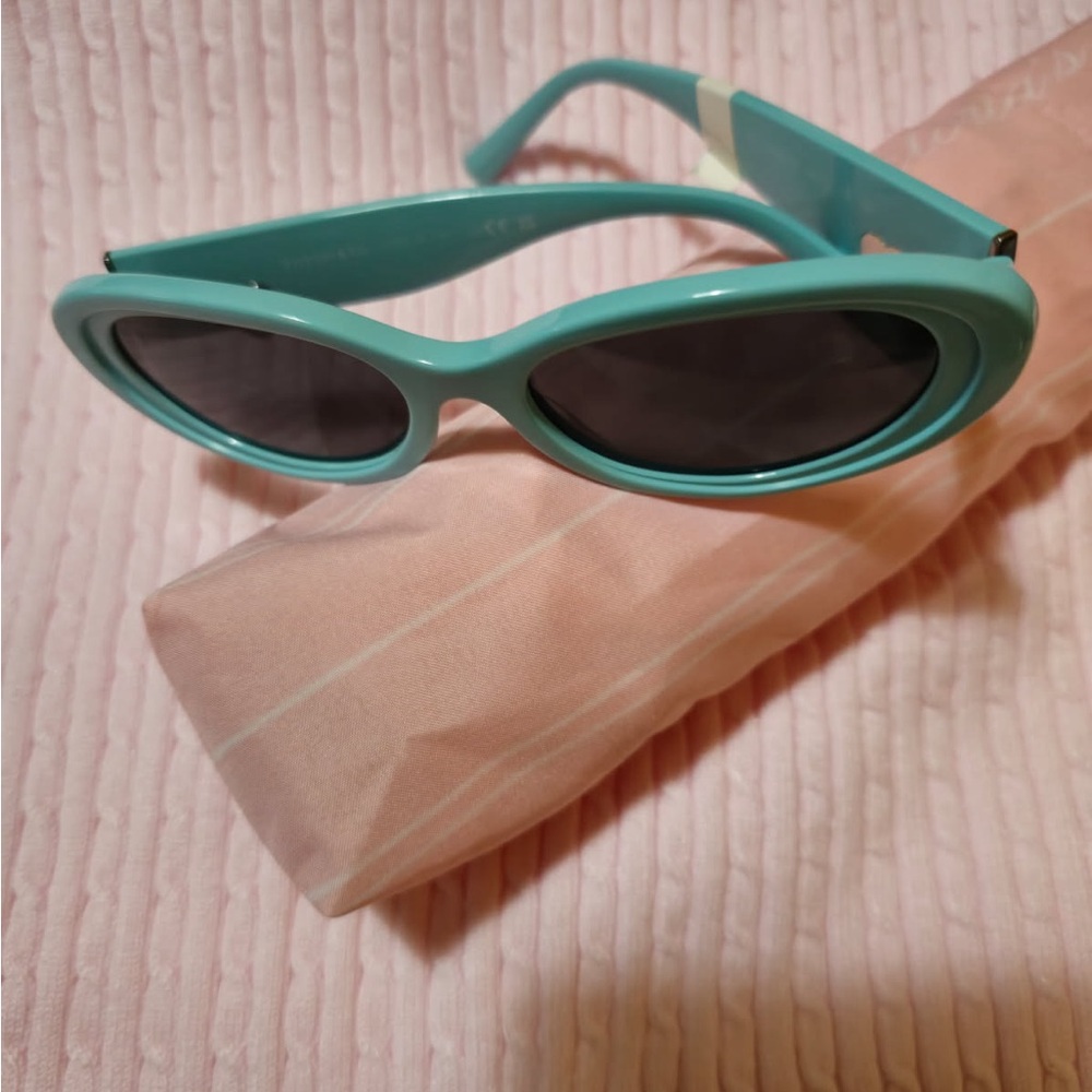 Blue and Black Sporty Oval Sunglasses